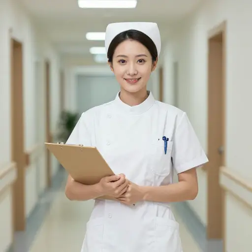 我的妈妈是一名护士。