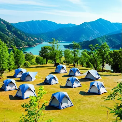 这个国家公园里有十几个风景优美的露营地。