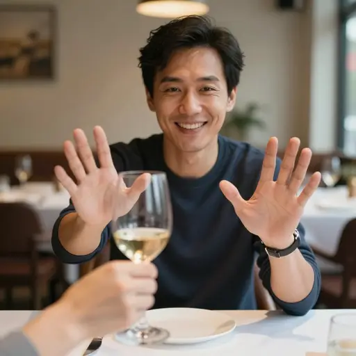 不，谢谢，我不喝酒。