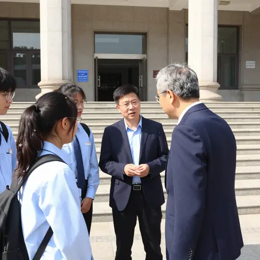 学生们聚集起来向教务长抗议缩短图书馆开放时间的决定。