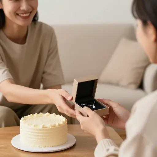 生日那天，我收到了一条漂亮的项链。