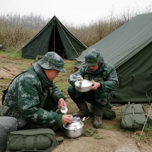 士兵们每天都会检查他们的水壶是否装满。