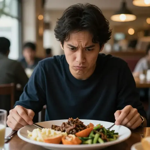 这顿饭不尽人意，说得客气点。