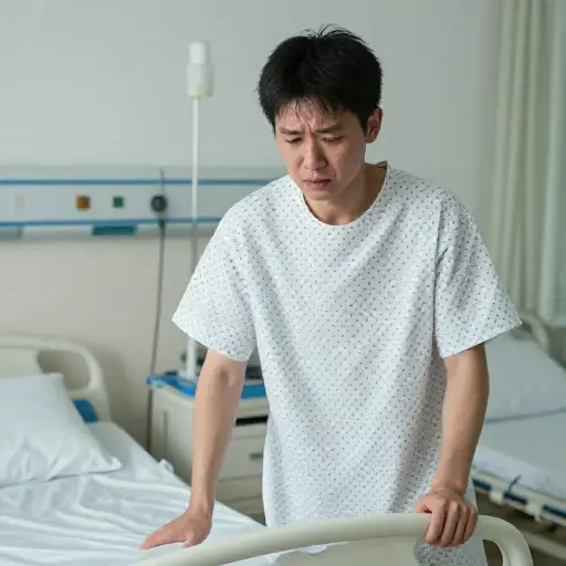 手术后，甚至连站起来都很费力。