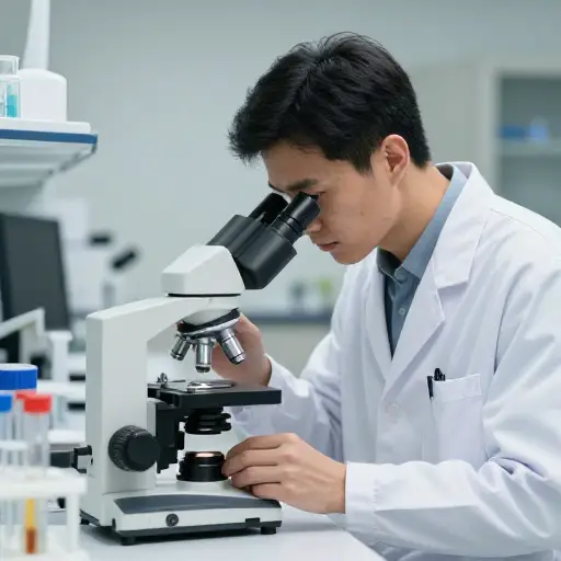 他是一名实验室技术员。