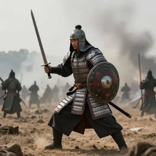 在历史战役中，战士依赖剑和盾牌进行防御。