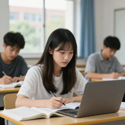 时隔两年后，她重新开始了大学学业。