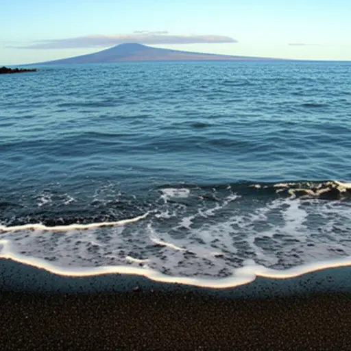 夏威夷的黑沙滩是由火山活动形成的。