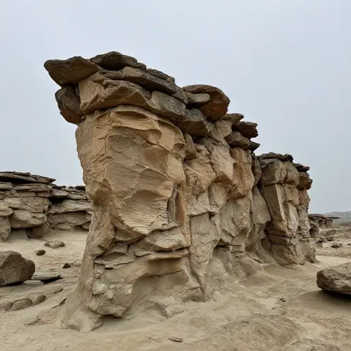 这片古老地貌的侵蚀是一个由风雨历经数世纪造成的缓慢过程。