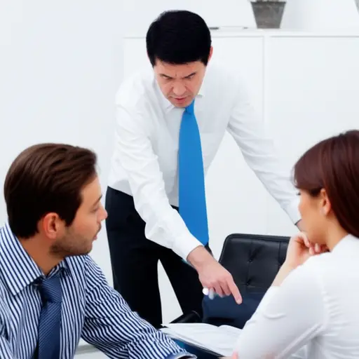 他那咄咄逼人的态度让新员工感到紧张。