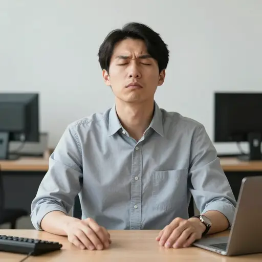 他努力压抑自己的愤怒，尽量保持冷静。