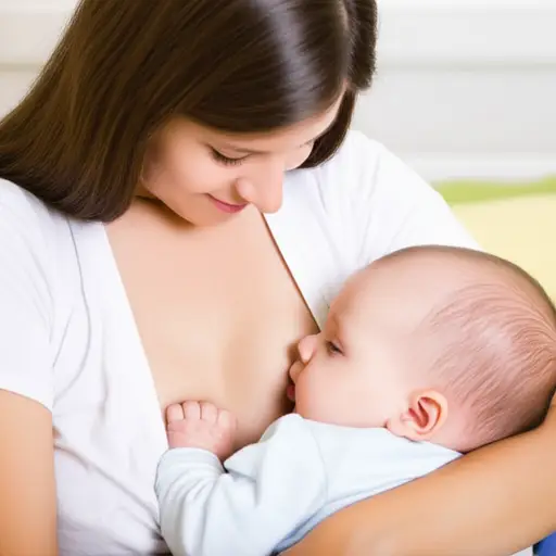 母乳喂养时，婴儿会从母亲的乳房获取营养。