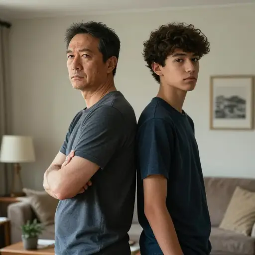 他和他儿子的关系磕磕绊绊。