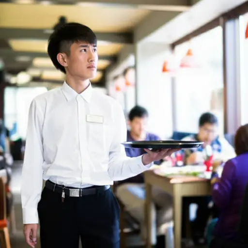 卧底警察假扮成服务生来收集证据。