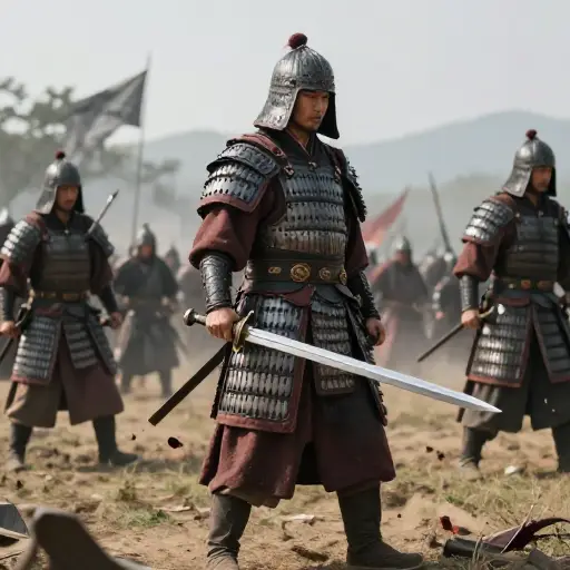 在古代，剑是士兵的主要武器。