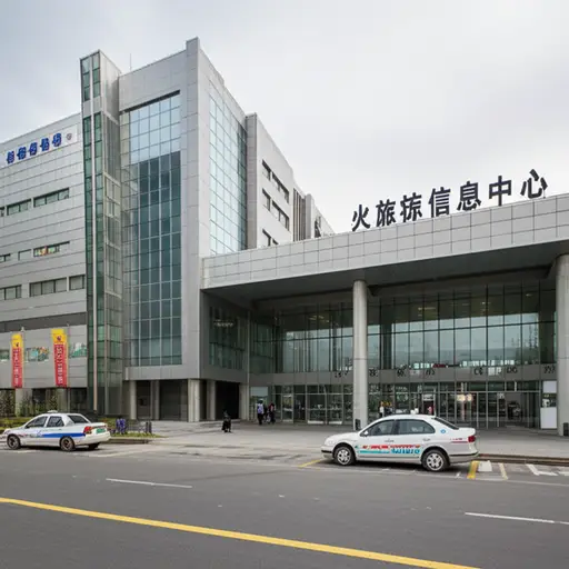 旅游信息中心在火车站旁边。