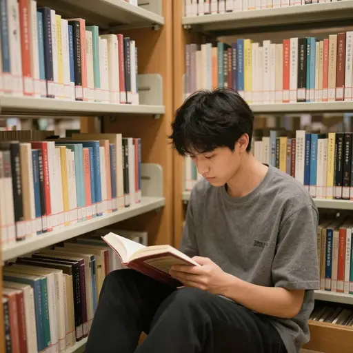 放学后，我喜欢在学校图书馆看书。