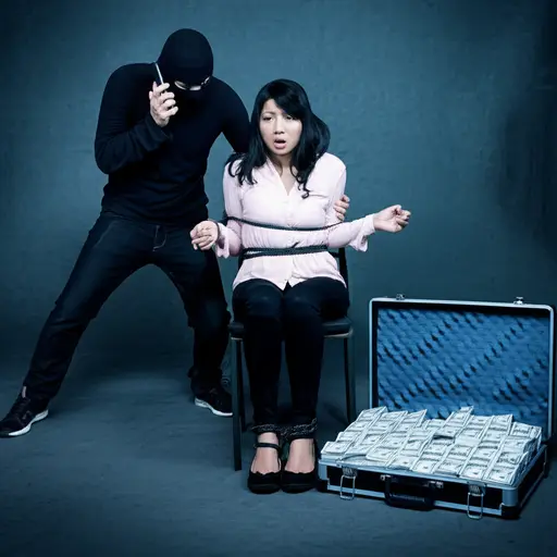 绑匪要求用现金交换人质。