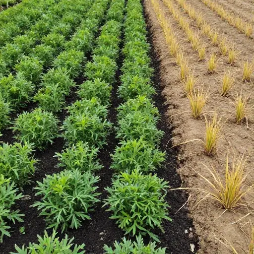 土壤的质量影响植物生长。