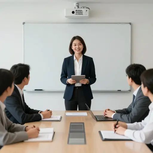 我们的团队领导在入职培训期间与所有新员工会面。