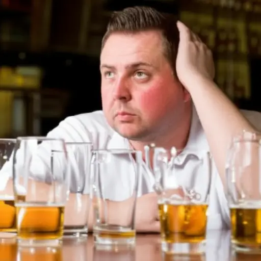 他喝了几杯啤酒后就有点醉了。