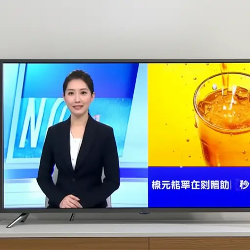 他们在新闻节目中插播了一个15秒的广告。