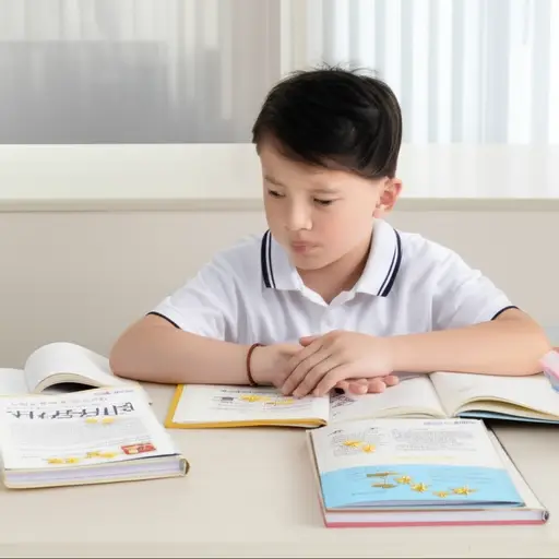 除了数学，他的其他科目成绩都很好。
