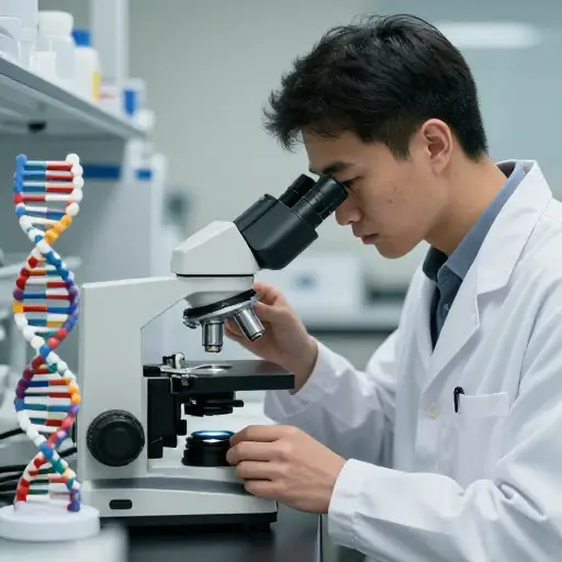 遗传学家研究人类基因以理解遗传性疾病。