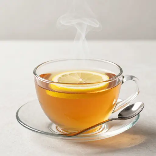 我喜欢在茶里加一片柠檬。