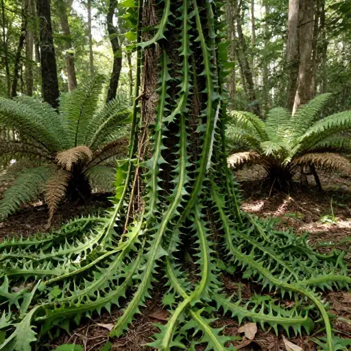 这种外来植物入侵了我们的森林，威胁了本地物种的生存。