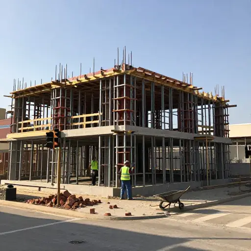 今年他们正在街角建一座新房。