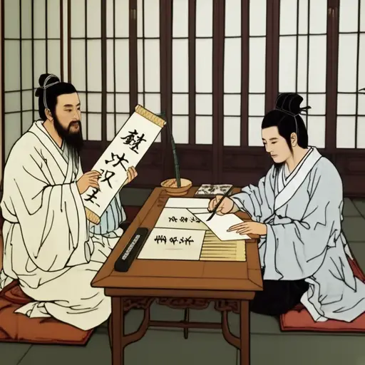 日本从中国借用了汉字作为其书写系统的一部分。