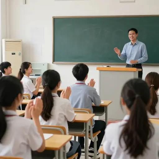 学生们对特邀演讲者来到他们课堂表示欢迎。