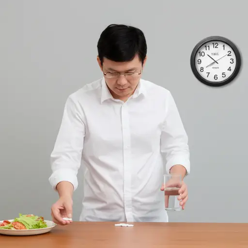 你必须按时吃药。