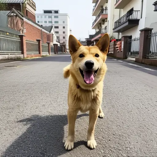 邻居家的狗是整条街上最友好的。