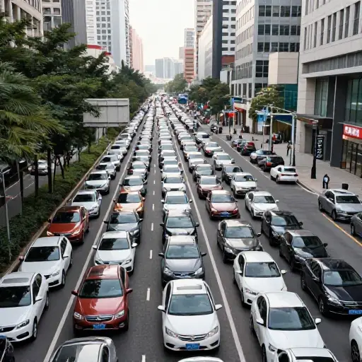 工作日我避开这条路，因为它太堵了。
