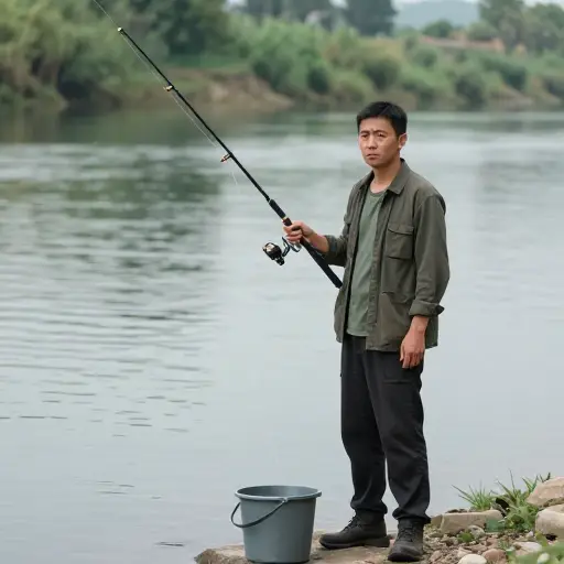 我的钓鱼竿断了，今天没法钓鱼了。