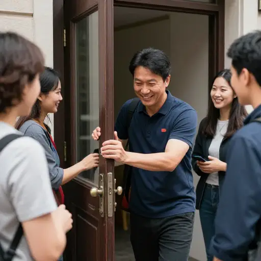 他礼貌的行为受到了所有人的赞赏。