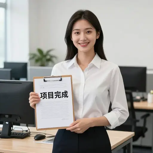 她成功地完成了这个项目。
