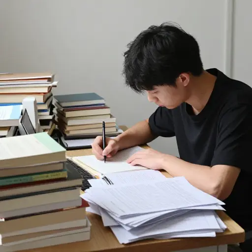 尽管他的书桌很乱，但你不能以貌取人，因为他工作细致。