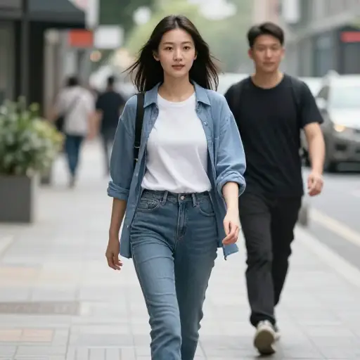 她走得那么快，我跟不上她。