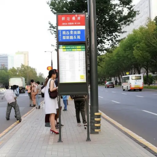我们在公交车站见面吧。