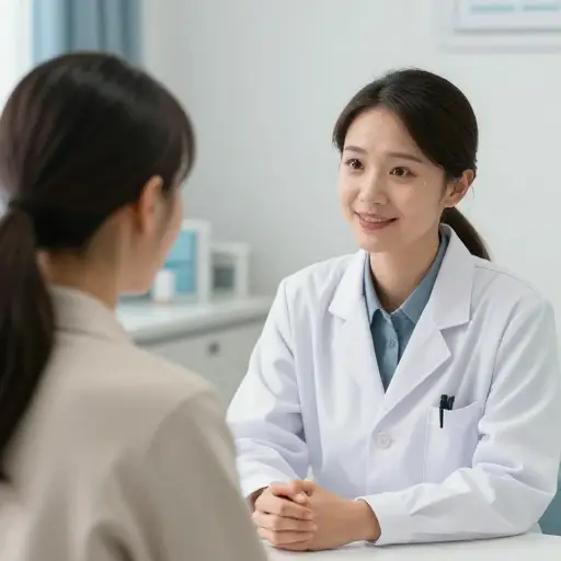 医生令人安心的话让她对手术放心了。
