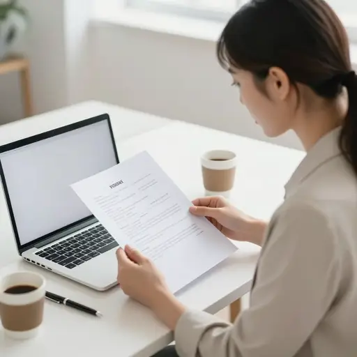 她准备了一份简历发送给潜在雇主。