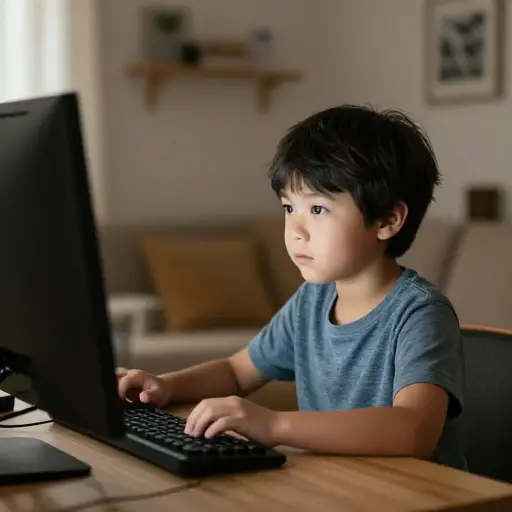 现在许多年幼的孩子在家中有接触电脑的机会。