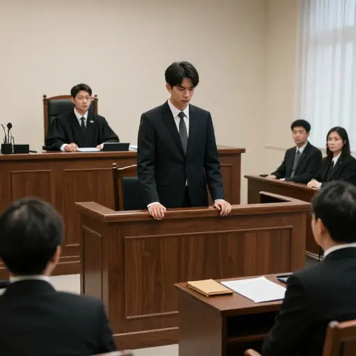 尽管有证据，他在审判中继续表示不认罪。
