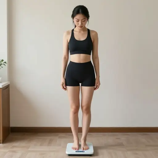 她体重在55到60公斤之间。