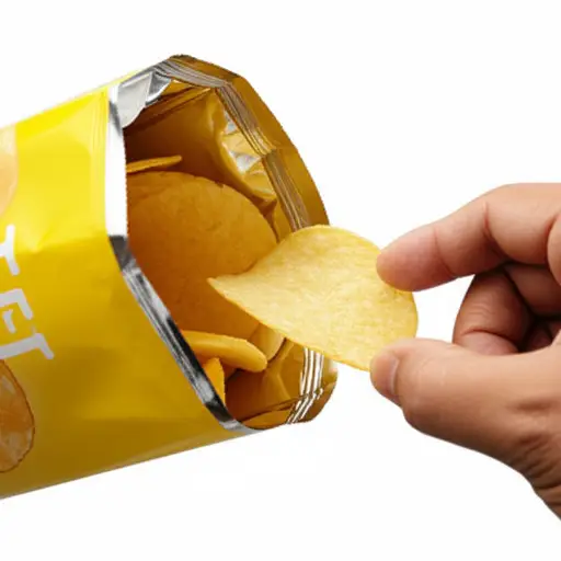 这些薯片非常酥脆，咬下去会发出清脆的声音。