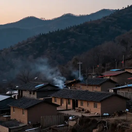 那是一个偏远的山村，没有电力。