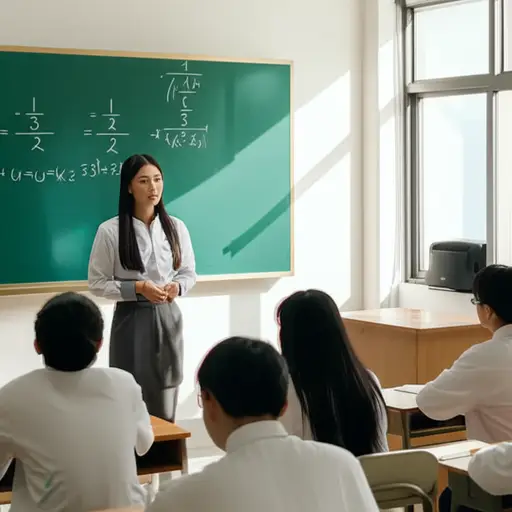 她临时接替了生病的老师来上课。